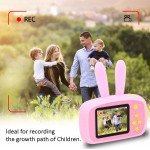 Wholesale Best Gift Kids Children HD 1080P Digital Camera with Video Recorder Camcorder and Games Toys for Children Kid Party Outdoor and Indoor Play (Pink Rabbit)